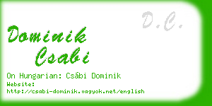 dominik csabi business card