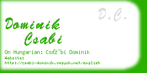 dominik csabi business card